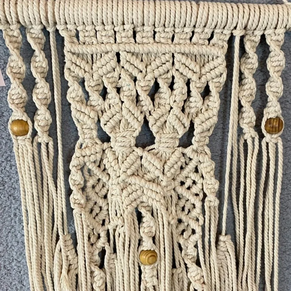Macrame Bohemian Hand Woven Fringe Wall Hanging Tapestry